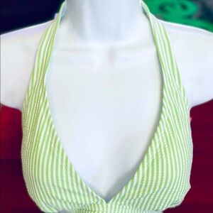 Isaac Mizrahi for target seersucker bikini top L